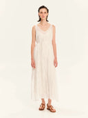 KOURBELA Soft Shadows White Maxi Φόρεμα