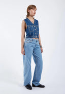 DR. DENIM Hill Women's Jeans Wide Leg Aged Haze Light Retro