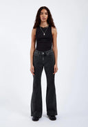 DR. DENIM Elba Women's Flare Jeans Aged Black