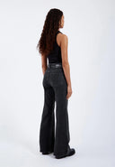 DR. DENIM Elba Women's Flare Jeans Aged Black