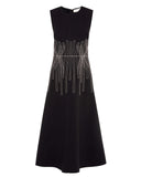 BEATRICE Black Sleeveless Dress With Embroidery