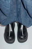 MIISTA Mego Black Leather Mules