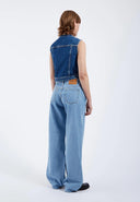 DR. DENIM Hill Women's Jeans Wide Leg Aged Haze Light Retro