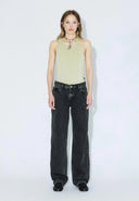 DR. DENIM Hill Women's Jeans Wide Leg Aged Black