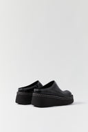 MIISTA Mego Black Leather Mules
