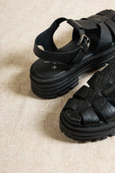 KMB Cala Fisherman Μαύρα Σανδάλια