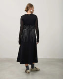 BEATRICE Black Sleeveless Dress With Embroidery