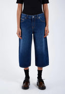 DR. DENIM Dace Women's Cropped Wide Leg Jeans Haze Dark Shade