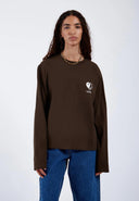 DR. DENIM Kath Women's Long Sleeve Blouse - Chocolate Yin Yang