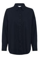 MY ESSENTIAL WARDROBE Sunna Boxy Black Shirt With Open Back