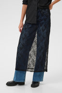 KAFFE Kavivian Sheer Lace Midi Skirt