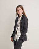 YERSE Dark Grey Herringbone Blazer