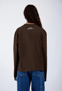 DR. DENIM Kath Women's Long Sleeve Blouse - Chocolate Yin Yang