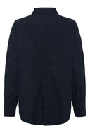 MY ESSENTIAL WARDROBE Sunna Boxy Black Shirt With Open Back