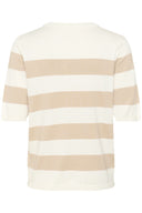 KAFFE Kalizza Chalk/Feather Grey Ριγέ Μπλούζα