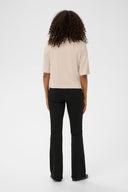 KAFFE Karegina Ecru Shimmering Blouse With Mock Neckline