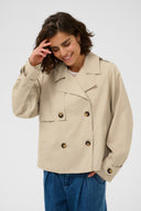 KAFFE Kapatricia Feather Gray Καπαρντίνα