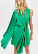 LANCA Οne-shoulder Πράσινο Φόρεμα