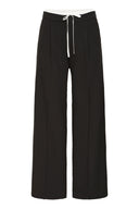 ICHI Ihkyrra Wide Leg Black Pleated Pants