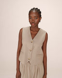 GRACE & MILA Sister Striped Tailoring Vest