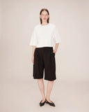 GRACE & MILA Star Cropped Cotton T-shirt Ivoire