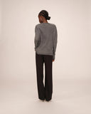 GRACE & MILA Sabba Wool V-Neck Sweater Anthracite