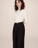 GRACE & MILA Strokes Tailored Pants Noir