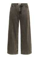 MY ESSENTIAL WARDROBE Tessa Wide Leg Mid Rise Jeans