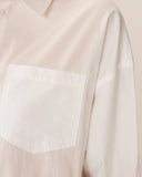 GRACE & MILA Sira Oversized Cotton Shirt Ivoire
