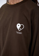 DR. DENIM Kath Women's Long Sleeve Blouse - Chocolate Yin Yang