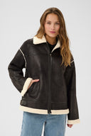 KAFFE Kapernille Women's Sherpa-Lined Jacket