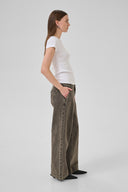 MY ESSENTIAL WARDROBE Tessa Wide Leg Mid Rise Jeans
