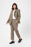 KAFFE Kaelyah Checked Straight Pants