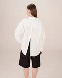GRACE & MILA Sira Oversized Cotton Shirt Ivoire