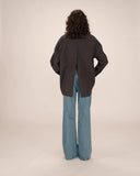 GRACE & MILA Sira Oversized Βαμβακερό Πουκάμισο Carbone