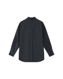 GRACE & MILA Sira Oversized Βαμβακερό Πουκάμισο Carbone