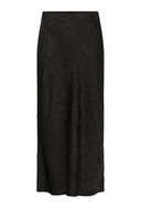 KAFFE Kamolly Black Midi Satin Skirt