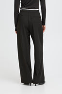 ICHI Ihkyrra Wide Leg Black Pleated Pants