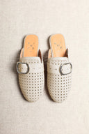 KMB Ramona Beige Leather Mules