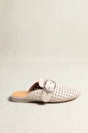KMB Ramona Beige Leather Mules