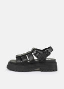 BUFFALO Lennox Fisher Vegan Nappa Black Σανδάλια