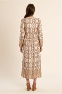 MOLLY BRACKEN Printed Μακρύ Φόρεμα Με Δέσιμο