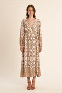 MOLLY BRACKEN Printed Μακρύ Φόρεμα Με Δέσιμο