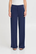 ICHI Ihruticasual Striped Pants Blue