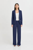 ICHI Ihruticasual Striped Pants Blue