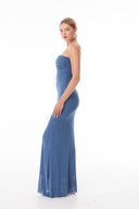 MIND MATTER Calypso Strapless Μάξι Φόρεμα Μπλε
