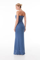 MIND MATTER Calypso Strapless Μάξι Φόρεμα Μπλε