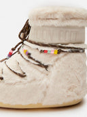 MOON BOOT Icon Cream Faux-Fur Beads Low Boots