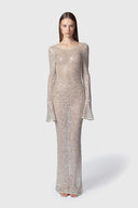 TWENTY FOURHAITCH New Texas Μακρύ Φόρεμα Champagne