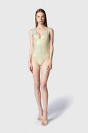 TWENTY FOURHAITCH New Urano Κορμάκι Κίτρινο-Ασημί